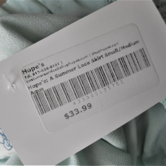 Hope's New Light Green Lace Short Skirt S M - Picture 6 of 6